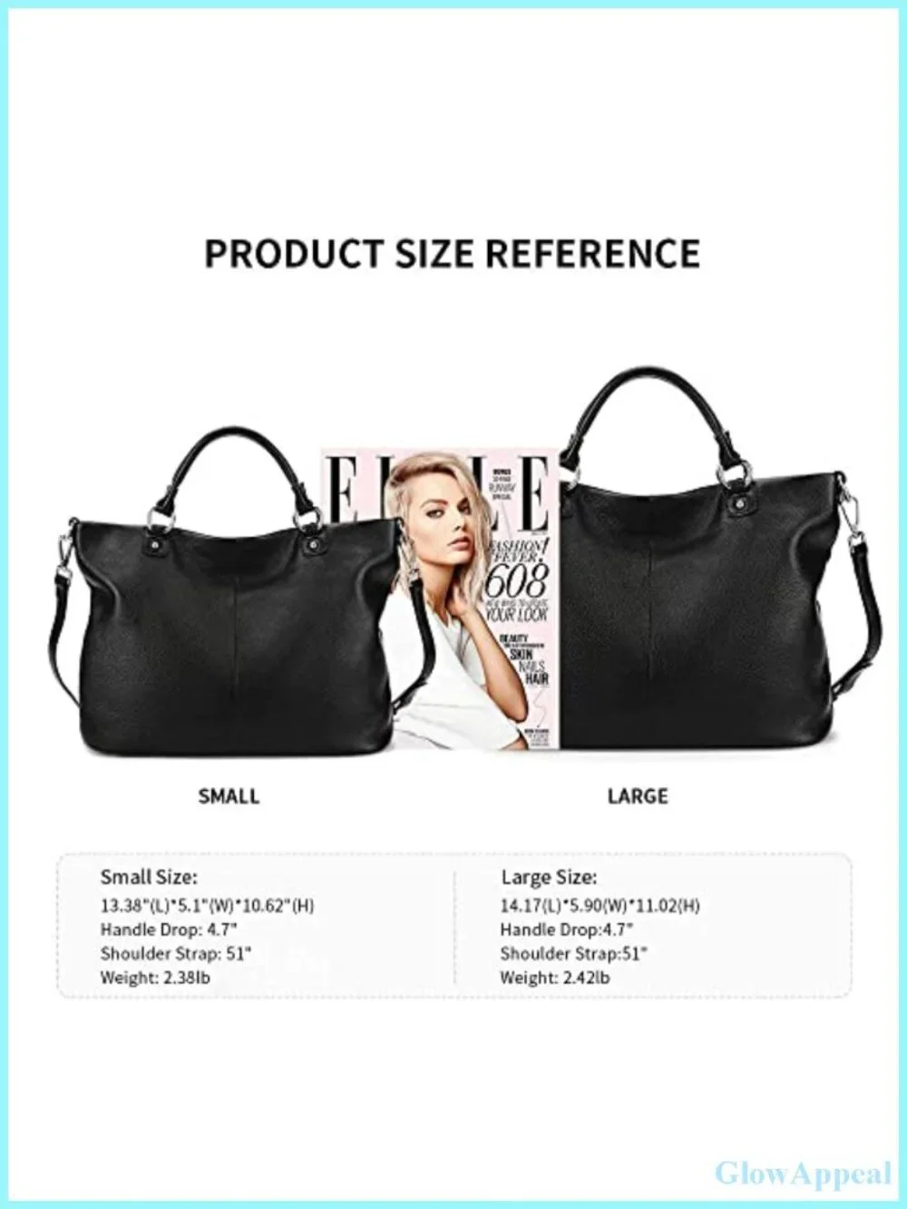 Genuine Leather Tote Purse, Top Handle Satchel Work Bag